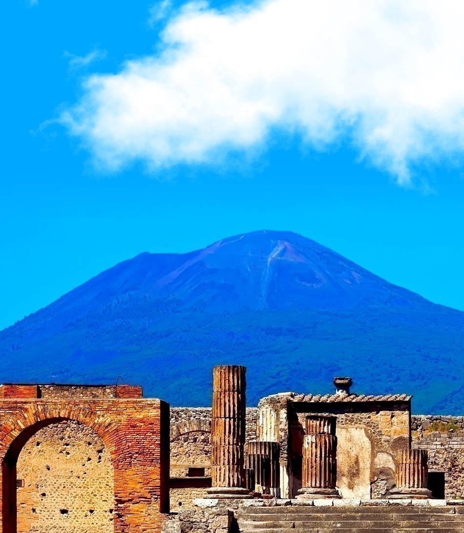 Mount Vesuvius and ruins of ancient town Pompeii | Italy Travel Guide