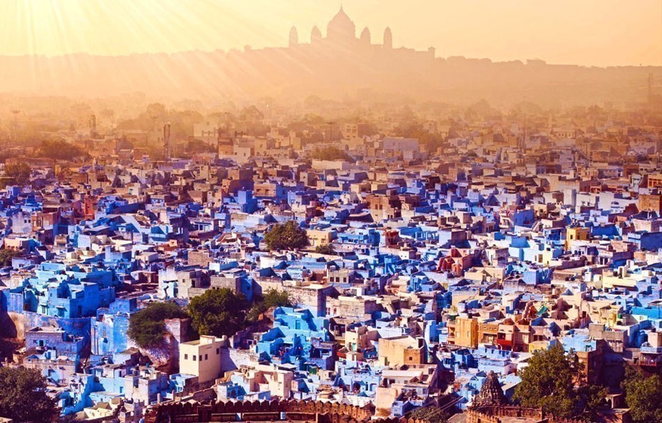 Known as the blue city, Jodhpur in India is a sight that will remain with you forever once you see it from the royal balconies of the towering Mehrangarh Fort. | 10 of the Most Colorful Cities in the World