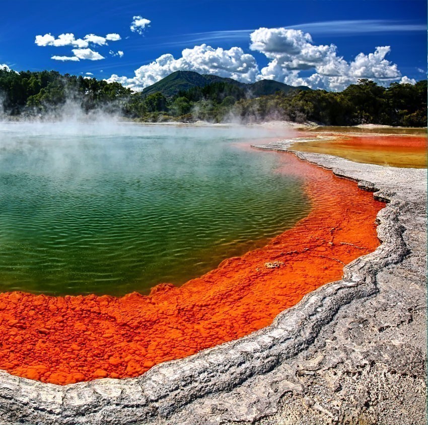 View of Thermal lake Champagne Pool at Wai-O-Tapu near Rotorua | 7 Awesome Things to Do in New Zealand