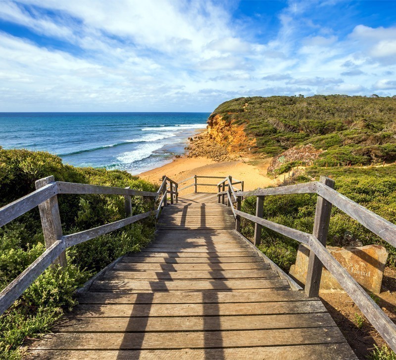 Walkway of the legendary Bells Beach - the beach of the cult film Point Break, near Torquay, gateway to the Surf Coast of Victoria, Australia, where he began the famous Great Ocean Road | Top 10 Australian Beaches That You Must Include in Your Bucket List