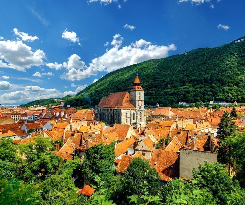 Brasov seen from above with the Black Church | 5 Reasons Why Romania is the Country Every Traveler Needs to Visit