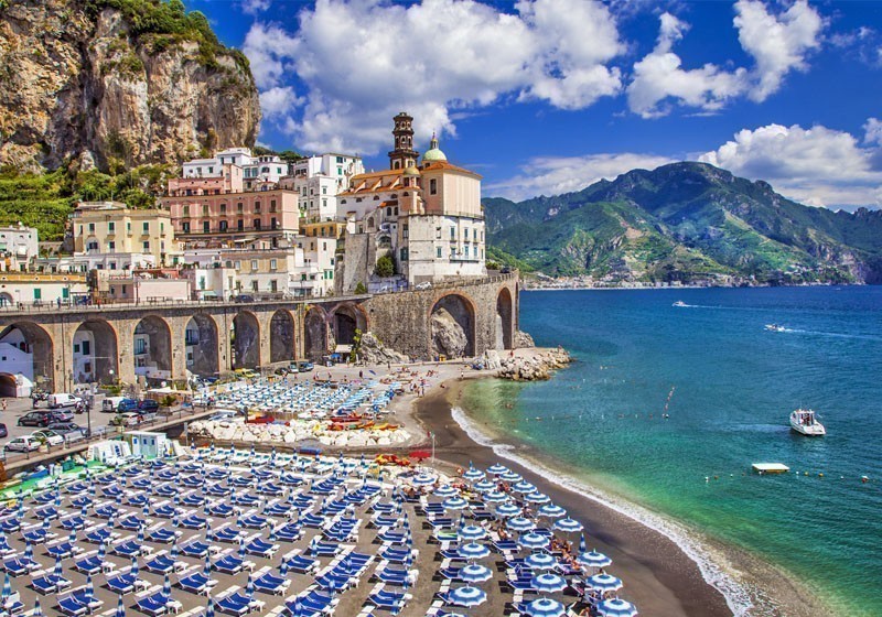 View of the Beautiful Town of Atrani at famous Amalfi Coast with Gulf of Salerno | 10 Little Towns You Must Visit in Italy