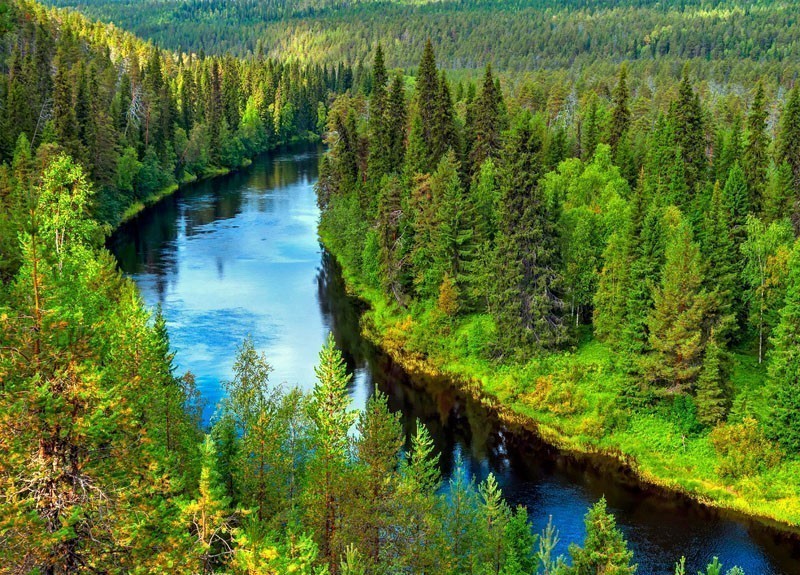Curving Oulanka river in Oulanka National Park | Europe's Top 10 Most Spectacular National Parks
