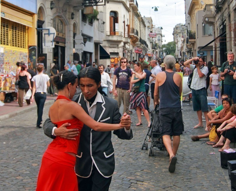 A pair of tango dancers performs in San Telmo in Buenos Aires, Argentina | 10 Best Places To Visit In South America