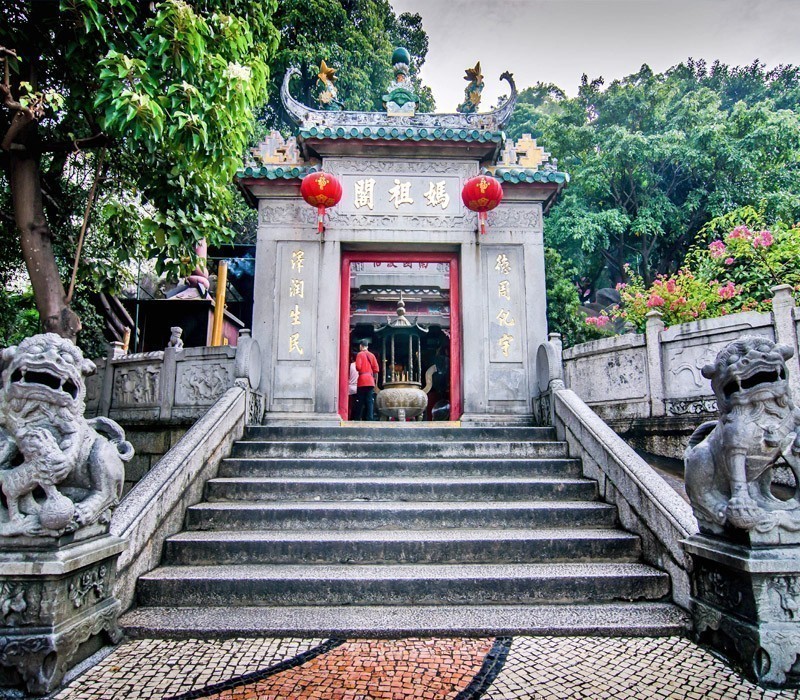The splendid A-Ma Temple in Macau was dedicated to the goddess Matsu