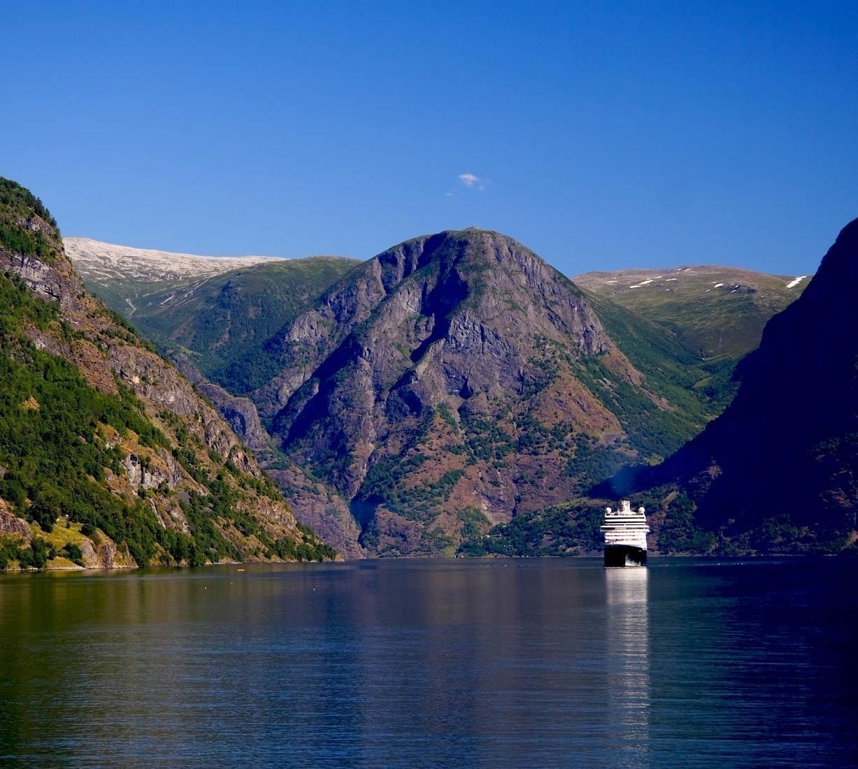 Cruise Ship on the Fjord Sognefjorden | Norway Travel Guide