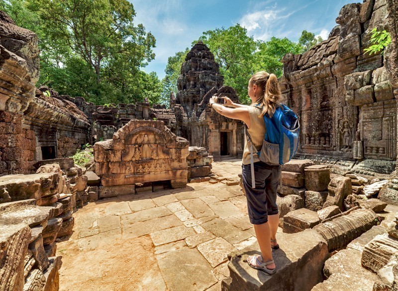 Preah Khan temple in Angkor. Siem Reap, Cambodia | 10 Must-Visit Cities in Asia