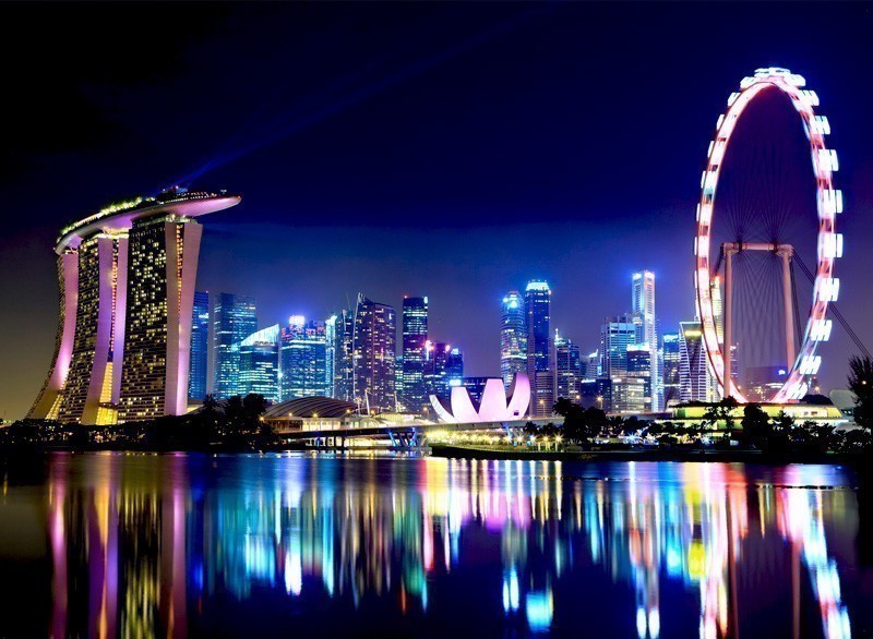 Singapore City Skyline at night | 10 Must-Visit Cities in Asia