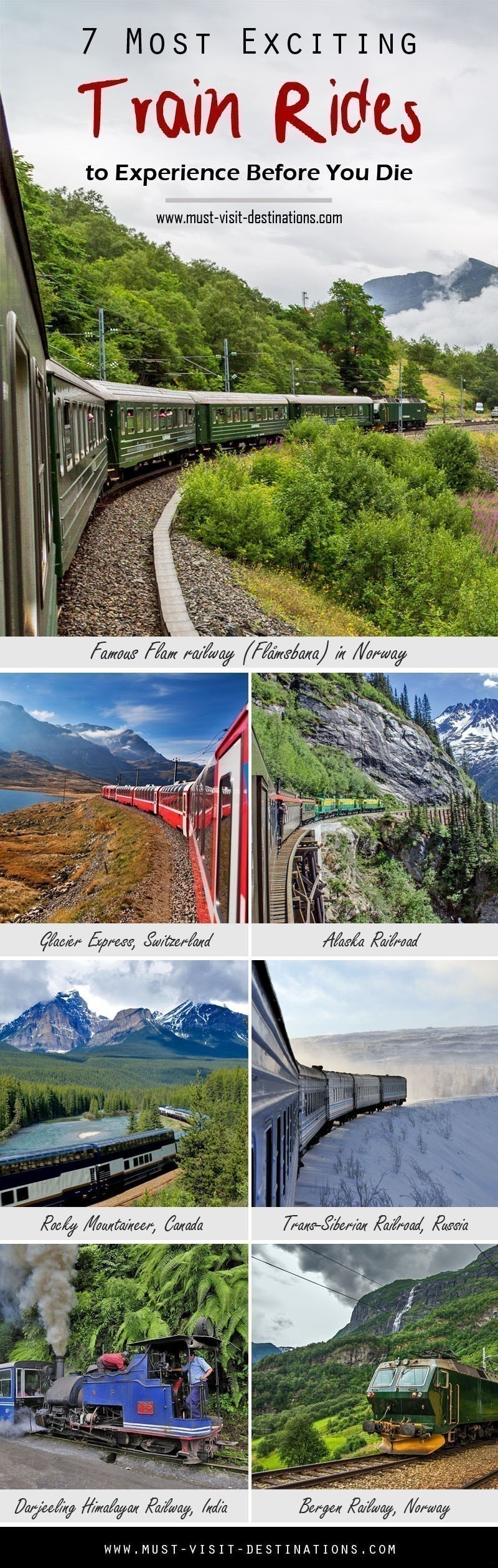 7 Most Exciting Train Rides To Experience Before You Die #travel