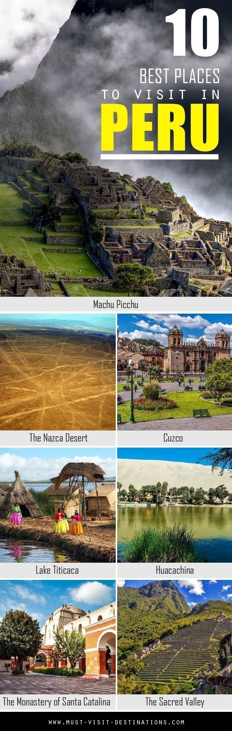 10 Best Places You Must Visit In Peru #travel #Peru